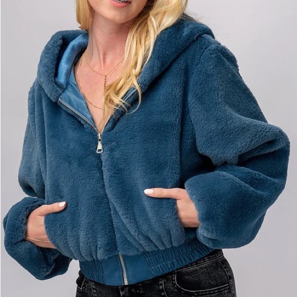 Faux Fur Hooded Jacket - Picture 4 of 5